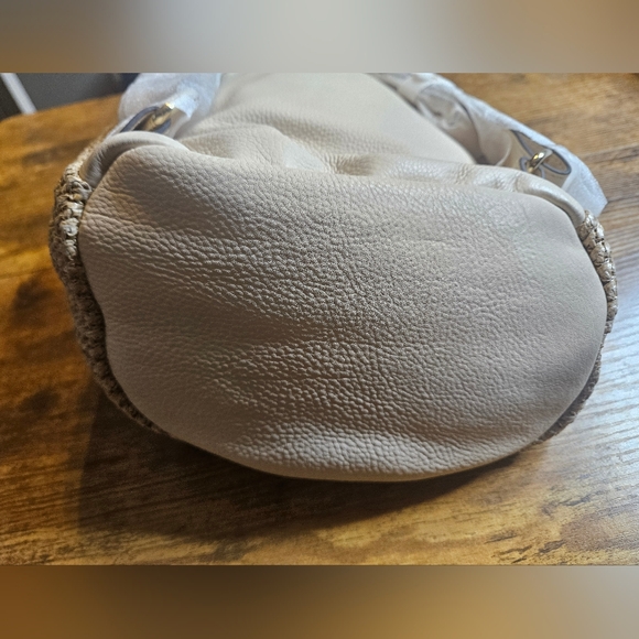 Aimee Kestenberg Tamitha Raffia Mini Backpack  Cream Leather Trim W/ Dustbag NWT main image 5